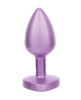 Jewel Amethyst Heart Butt Plug — Small, Purple