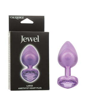 Jewel Amethyst Heart Butt Plug - Large, Purple by Jewel