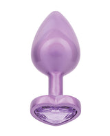 Jewel Amethyst Heart Butt Plug, Large Purple