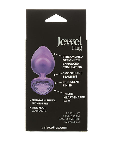 Jewel Amethyst Heart Butt Plug, Large Purple