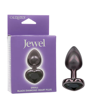 Jewel Black Diamond Heart Butt Plug - Small, Black by Jewel