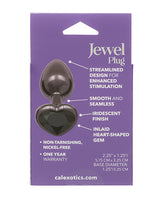 Jewel Small Black Diamond Heart Butt Plug