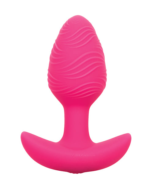 Cheeky Glow in the Dark Vibrating Butt Plug - Pink by Cheeky