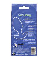 Cheeky Glow in the Dark Vibrating Butt Plug - Large Blue by Cheeky
