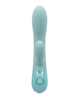 Aura Dual Ripple Dual Massager with Rippled Shaft and External Stimulator