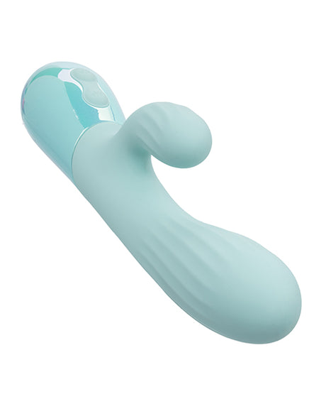 Aura Dual Ripple Dual Massager with Rippled Shaft and External Stimulator