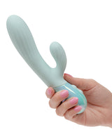 Aura Dual Ripple Dual Massager with Rippled Shaft and External Stimulator
