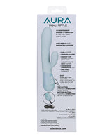 Aura Dual Ripple Dual Massager with Rippled Shaft and External Stimulator
