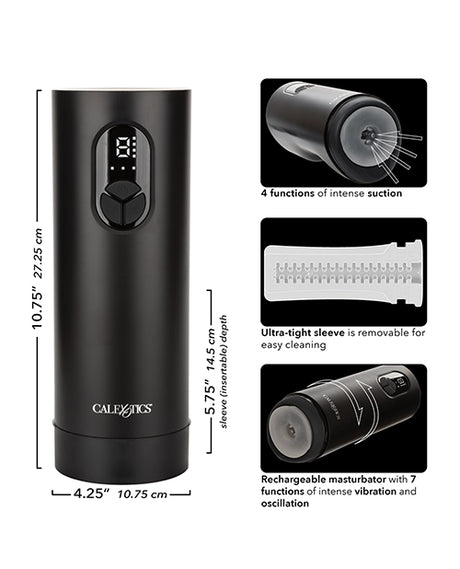 Bionic Vibro Stroker with Oscillation & Suction — Black