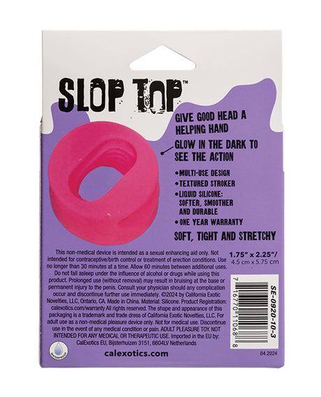 Slop Top Filthy Luv Glow-in-the-Dark Liquid Silicone Stroker — Pink