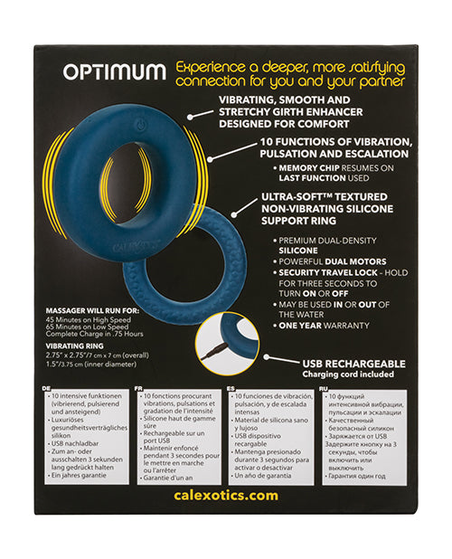 Link Up Optimum Vibrating Penis Ring - Blue