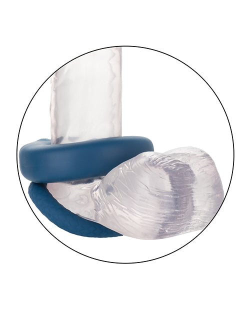 Link Up Optimum Vibrating Penis Ring - Blue