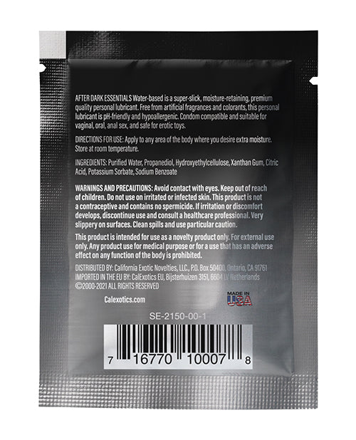 After Dark Essentials Water Based Personal Lubricant Sachet - .08 oz by After Dark Essentials