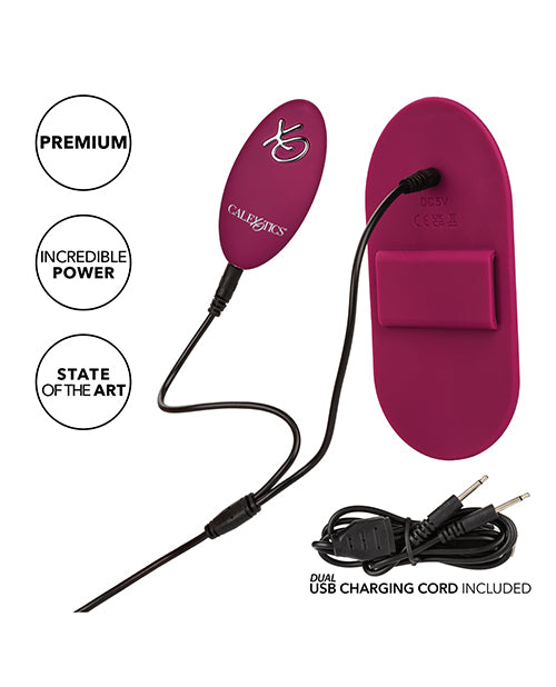 Dual Rider Remote Control Grinder with Adjustable Thigh Strap, Magenta
