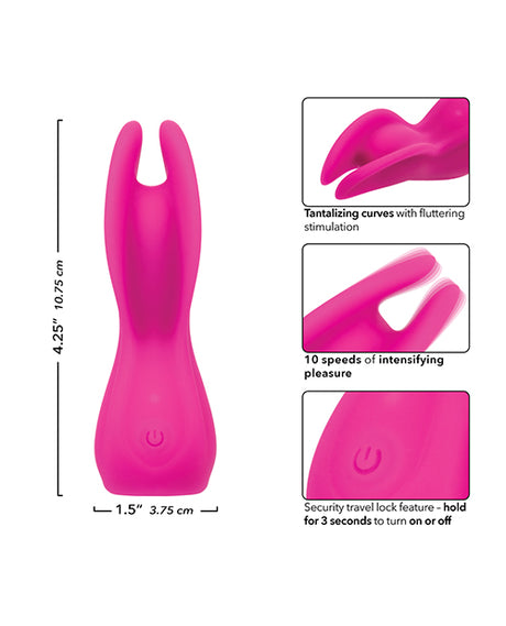 Cascade Flutter Stimulator, Pink — 10-Speed Rechargeable