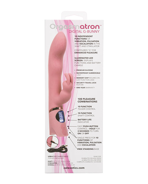 Orgasmatron Digital G-Bunny Vibrator - Pink by Orgasmatron