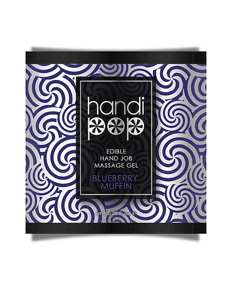 Handipop Hand Job Massage Gel Single Use Packet - 6 ml Blueberry Muffin by Handipop