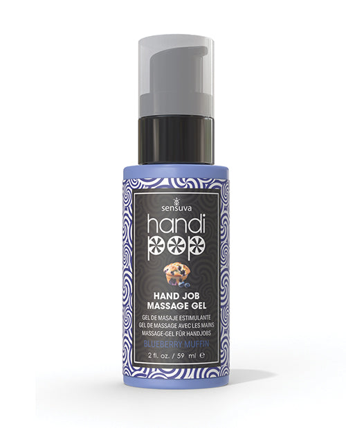 Handipop Hand Job Massage Gel - 2 oz Bottle Blueberry Muffin by Handipop