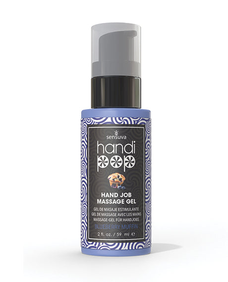 Handipop Hand Job Massage Gel - 2 oz Bottle Blueberry Muffin by Handipop