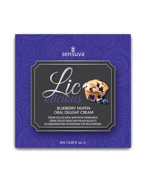 Lic O Licious Oral Delight Cream - 6 ml Packet Blueberry Muffin by Lic O Licious
