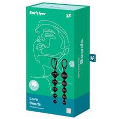Satisfyer Love Beads Anal Beads Set of 2 — Black - SAT-SATBDSBLK
