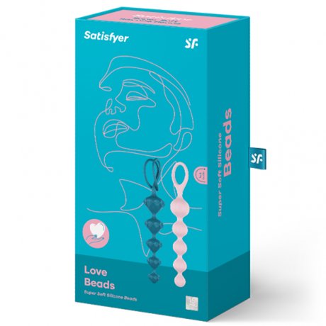 Satisfyer Love Beads Anal Beads Set of 2 — Pink, Silicone, 8 in - SF0862