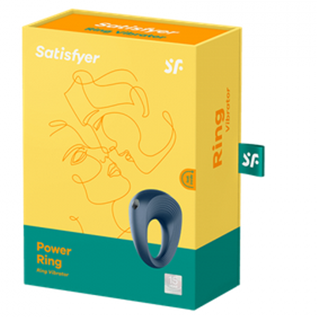 Satisfyer Power Ring — Vibrating Cock Ring, Dark Blue - SAT-SATRNGRND
