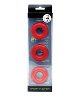 Sport Fucker Chubby Cockring Pack of 3 - Red by Sport Fucker