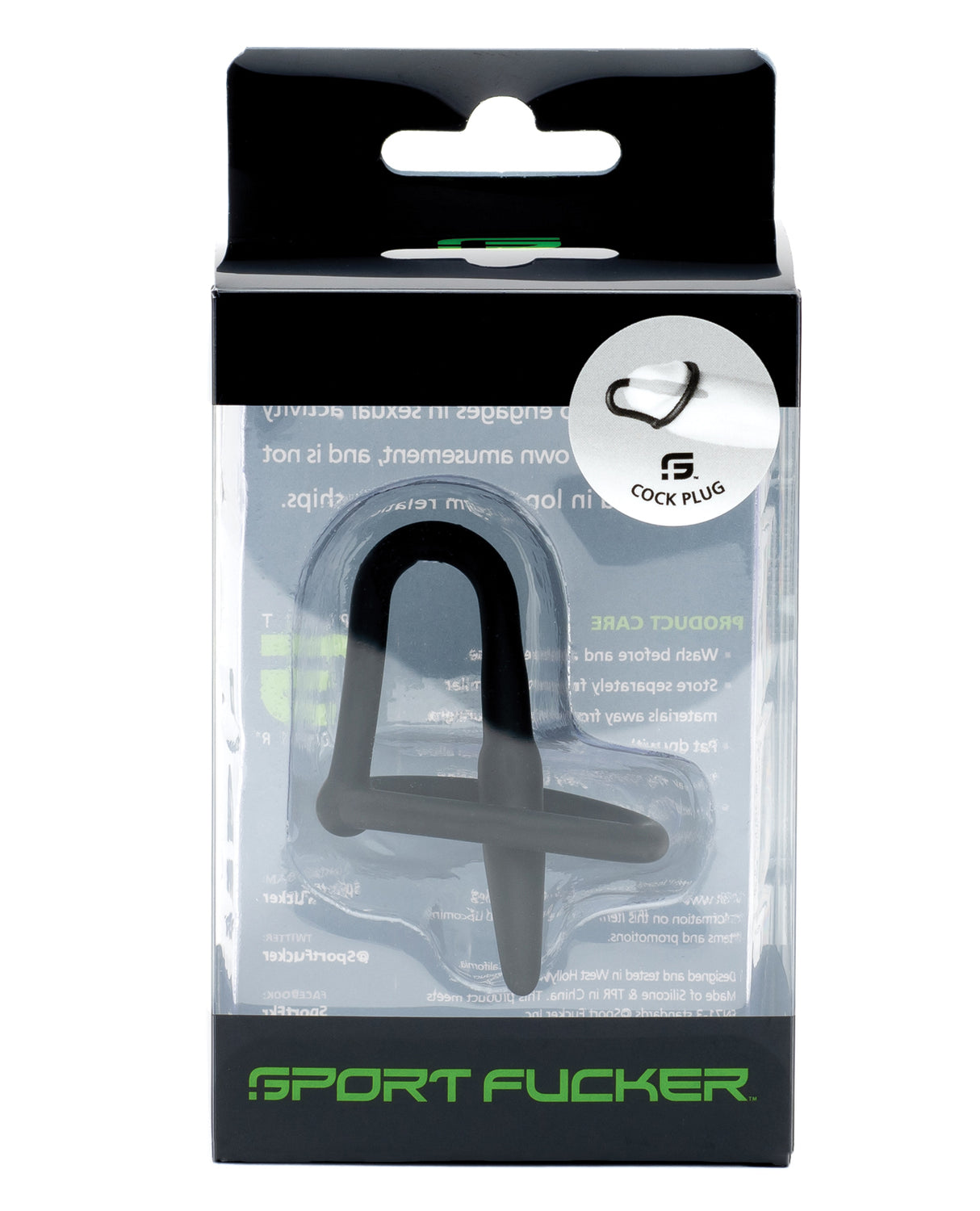 Sport Fucker Cock Plug - Black by Sport Fucker