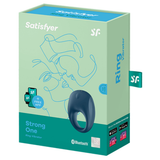 Satisfyer Strong One Connect Cock Ring — Blue, App-Controlled - J2008-18