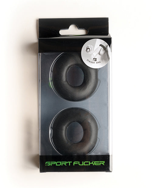 Sport Fucker Stacker Rings - Black by Sport Fucker