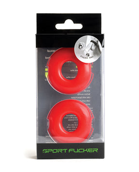 Sport Fucker Stacker Rings - Red by Sport Fucker
