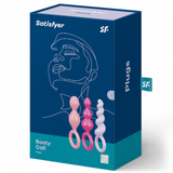 Satisfyer Booty Call Anal Plug Set (3-Pack) — Pink, Purple, Red - SAT-PLUGSMULTI