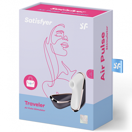 Satisfyer Traveler Clitoral Stimulator, Aubergine/Rose Gold - SAT-PROTRAV