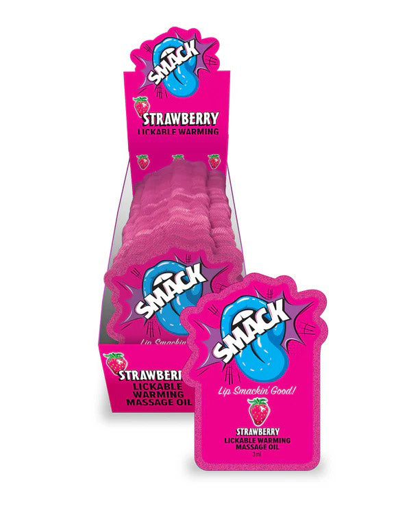 Little Genie Smack Lickable Massage Oil — Strawberry, 36 × 3ml - LG-BT444PD