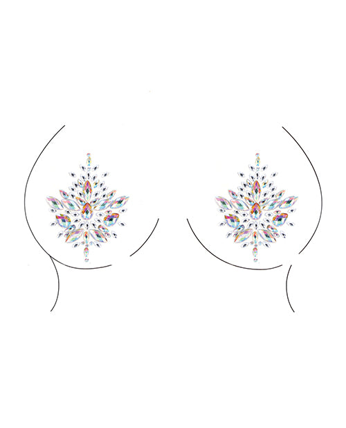 Shots Bliss Open Cup Strappy Teddy w/Jewelry Pasties Multi O/S by Le Desir by Shots