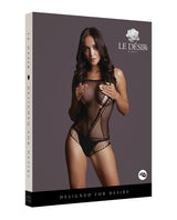 Le Desir by Shots Contrast Net Teddy — Black, One Size (S–XL)