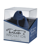 Shots Twitch 2 Vibrator w/Remote Control Vibrating Egg - Blue Grey by Twitch
