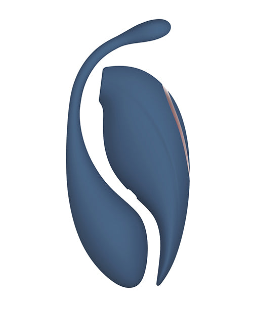 Shots Twitch 2 Vibrator w/Remote Control Vibrating Egg - Blue Grey by Twitch