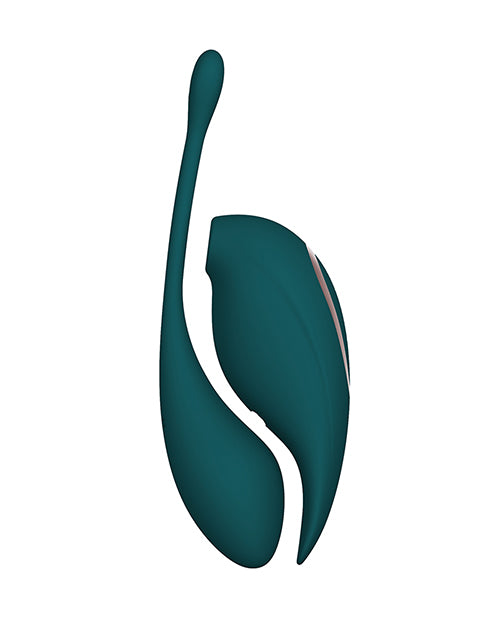 Shots Twitch 2 Vibrator w/Remote Control Vibrating Egg - Forest Green by Twitch