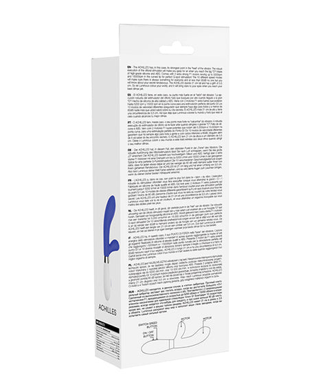 Luminous Achilles 10‑Speed Silicone Rabbit Vibrator — Royal Blue