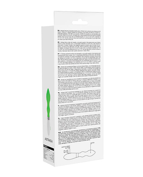 Luminous Astraea Silicone 10-Speed Vibrator — Green