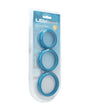 Shots Levelz Wide O Silicone Cock Ring Set of 3 (42 mm, 50 mm, 55 mm) - Teal by Levelz