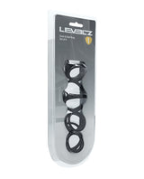 Shots Levelz Set of 4 Silicone Cock & Ball Rings - Black by Levelz