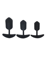 Levelz Silicone Weighted Anal Plug Training Kit - 3-Pack (Black)