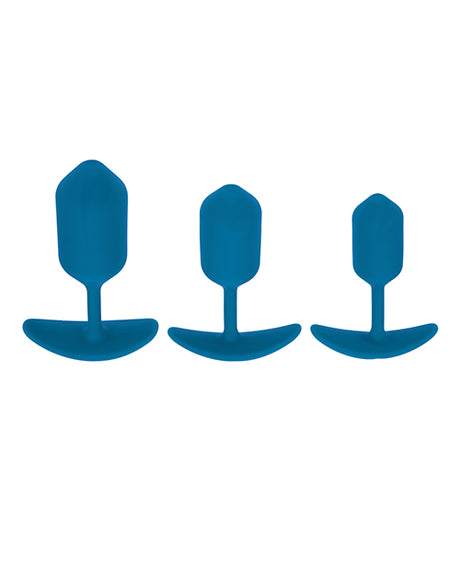 Levelz Silicone Weighted Anal Plug Training Kit — 3-Pack Teal