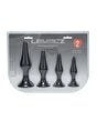 Shots Levelz Slim Silicone Anal Plug Kit of 4 - Black by Levelz