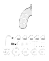 Shots Man Cage 4.5" Cock Cage w/Plug 11 - Clear by Man Cage