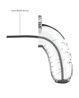 Shots Man Cage 4.5" w/Silicone Urethral Sounding - Clear by Man Cage