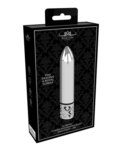 Shots Royal Gem Glamour Rechargeable Bullet - Silver by Royal Gem